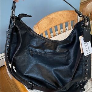 NWT Mellow World Vegan Moto hobo bag/purse shoulder crossbody strap zip pockets